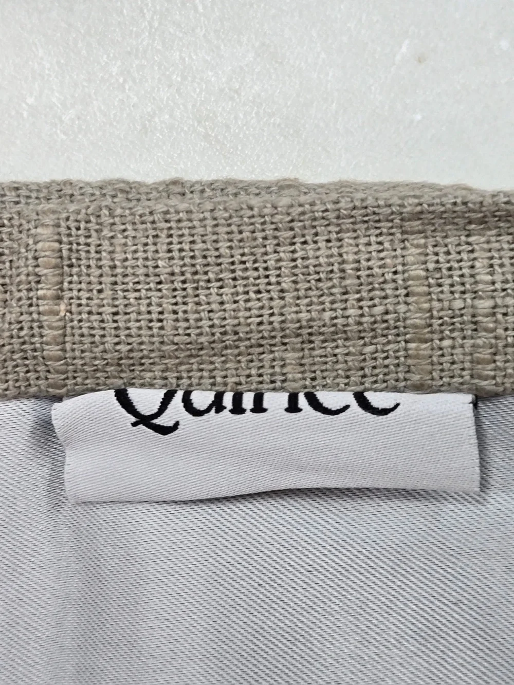 NWT QUINCE Set Of 2 48x108 Cotton Slub Blackout Curtains Grey 0836